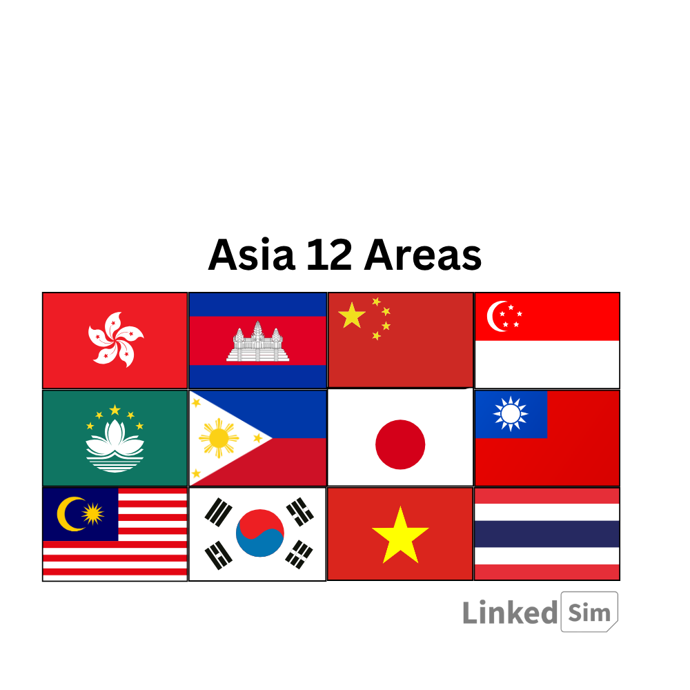 Asia (12 areas)