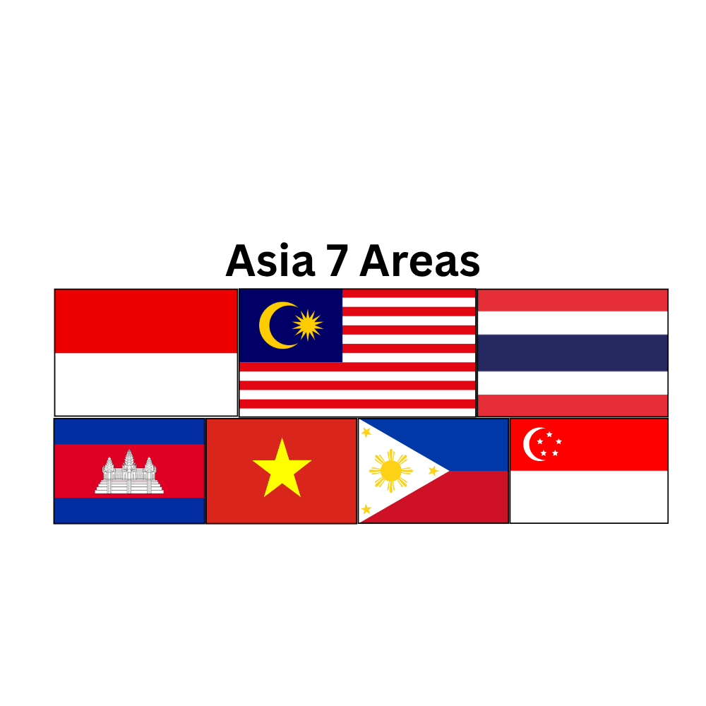 Asia (7 areas)
